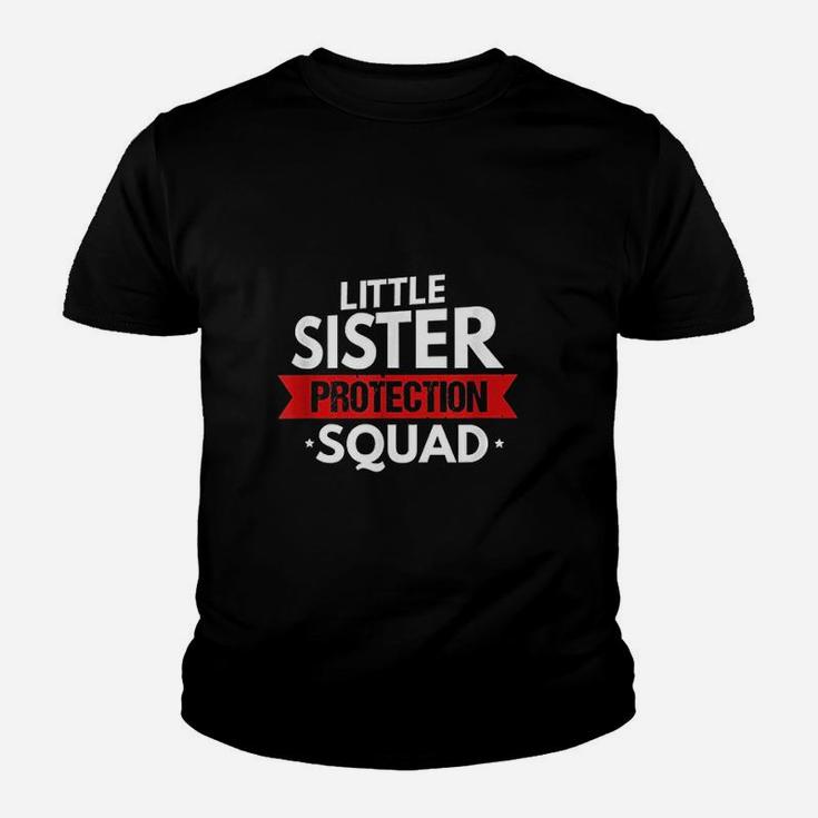 Little Sister Protection Squad Funny Big Brother Siblings Kid T-Shirt
