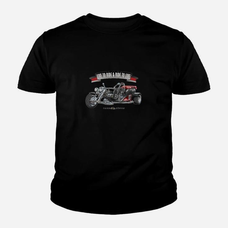 Live To Ride Ride To Live Schwarz Rot Kinder T-Shirt