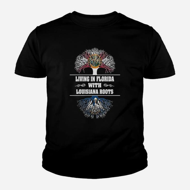 Living In Florida With Louisiana Roots Kid T-Shirt