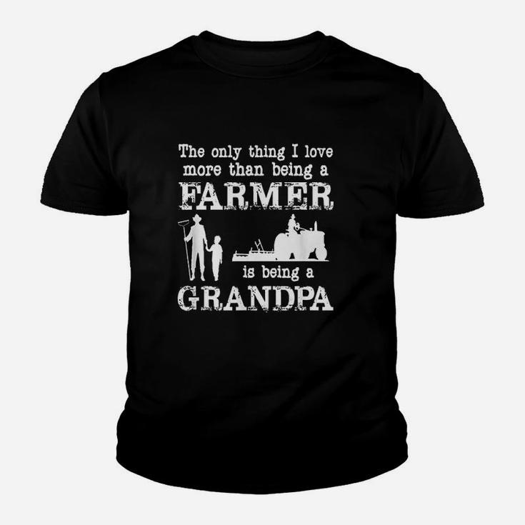 Love Being A Grandpa Funny Farmer For Fathers Day Kid T-Shirt