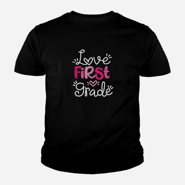 Love First Grade Fun Teacher Student School 1st Grade Gift Kid T-Shirt