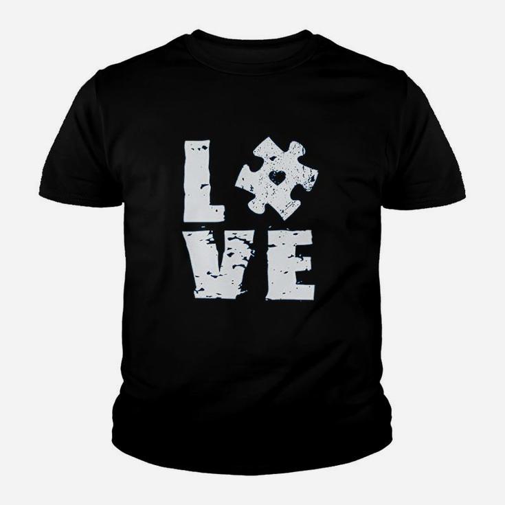Love Puzzle Autism For Men Autsm Awareness Puzzle Gifts Kid T-Shirt
