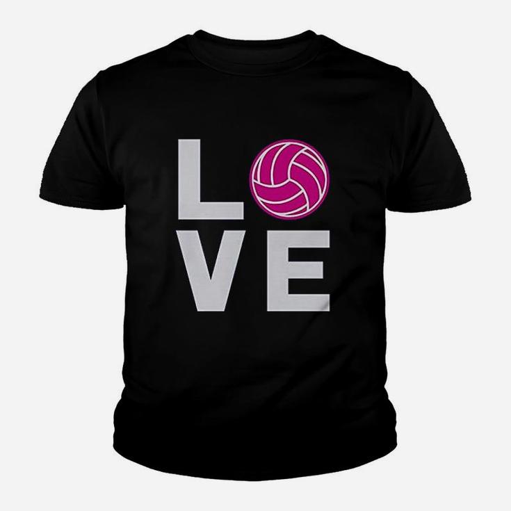 Love Volleyball Gift For Volleyball Lovers Players Kid T-Shirt