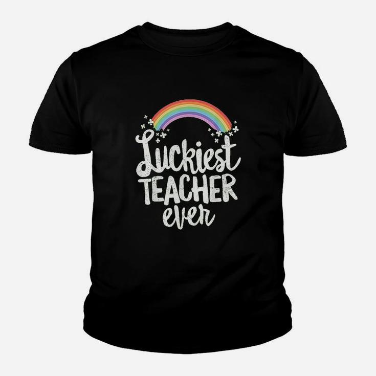 Luckiest Teacher Ever St Patricks Day School Gift Kid T-Shirt