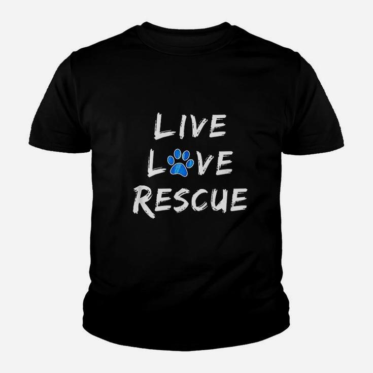 Lucky Dog Animal Rescue Live Love Rescue Kid T-Shirt