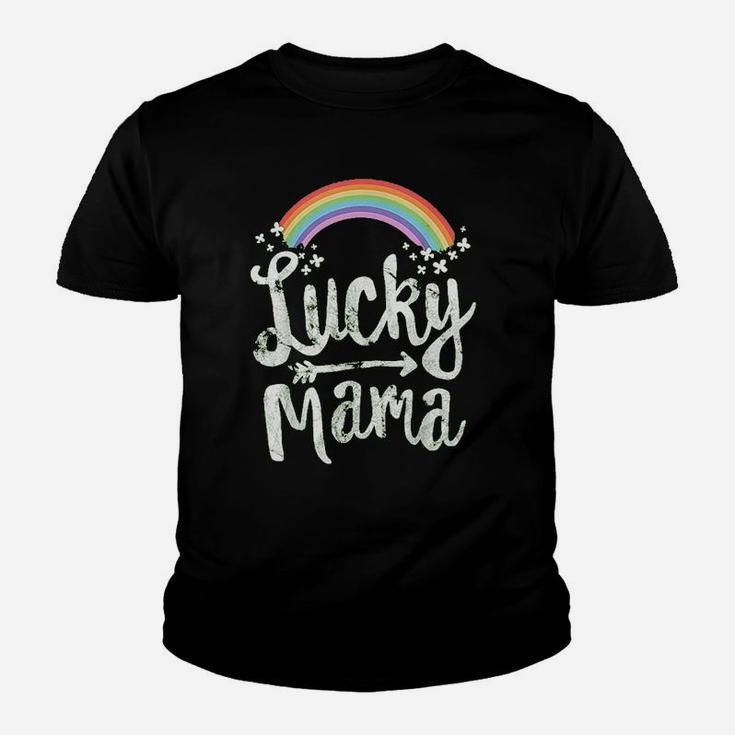 Lucky Mama Family St Patricks Day Mom Mothers Day Kid T-Shirt