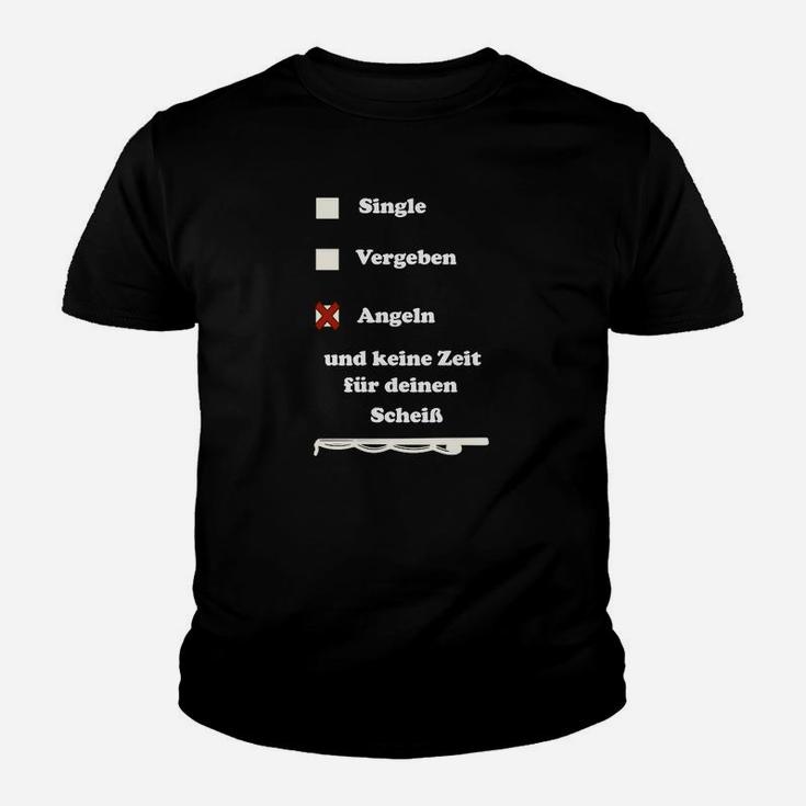 Lustiges Angler-Kinder Tshirt Single, Vergeben, Angeln Keine Zeit