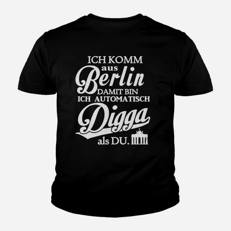 Lustiges Berliner Dialekt Kinder Tshirt Ich komm aus Berlin, Digga