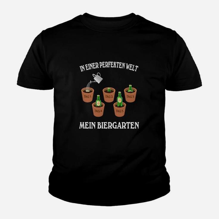 Lustiges Biergarten Kinder Tshirt Perfekte Welt & Mein Biergarten, Für Bierfans