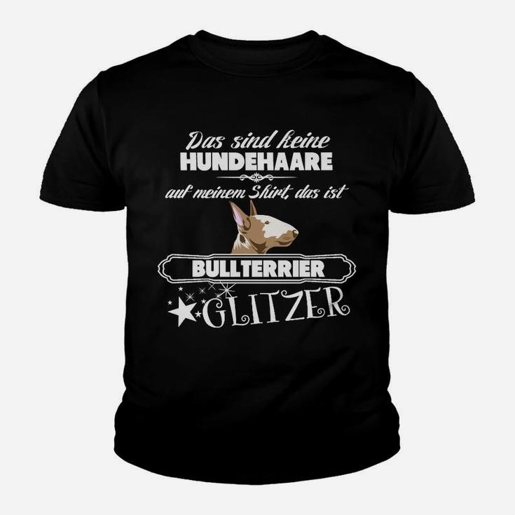 Lustiges Bullterrier Glitzer Kinder Tshirt, Spruch-Kinder Tshirt für Hundefreunde