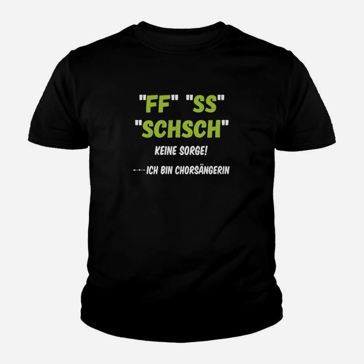 Lustiges Chorsänger Kinder Tshirt - FF SS SCHSCH Design für Chorliebhaber