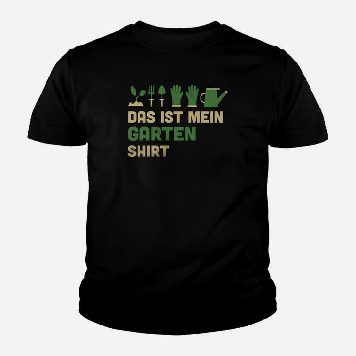 Lustiges Gärtner Kinder Tshirt Das ist mein Garten Kinder Tshirt mit Gartengeräte