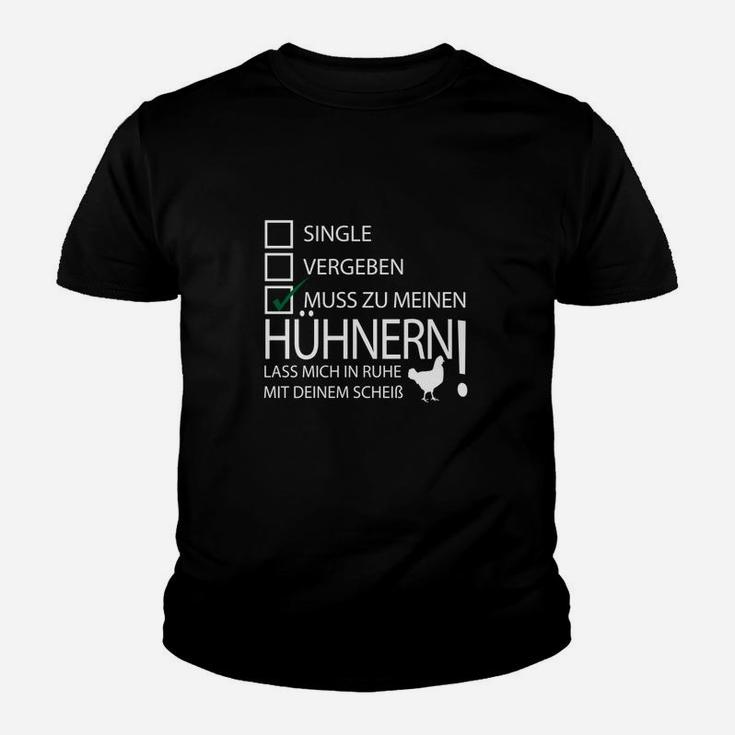 Lustiges Hühner-Kinder Tshirt Muss zu meinen Hühnern, Für Geflügelliebhaber