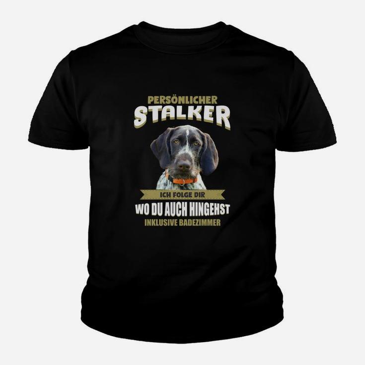 Lustiges Hundemotiv Kinder Tshirt: Persönlicher Stalker – Ich folge dir überallhin