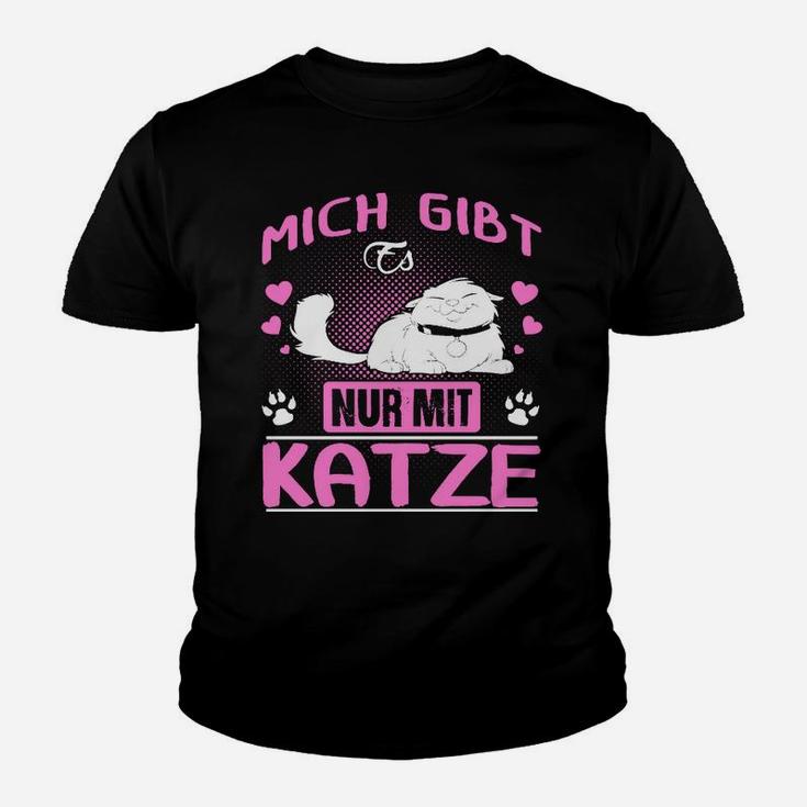 Lustiges Katzenliebhaber Kinder Tshirt Mich gibt's nur mit Katze