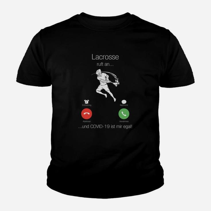 Lustiges Lacrosse & COVID-19 Kinder Tshirt, Sportfans Motiv