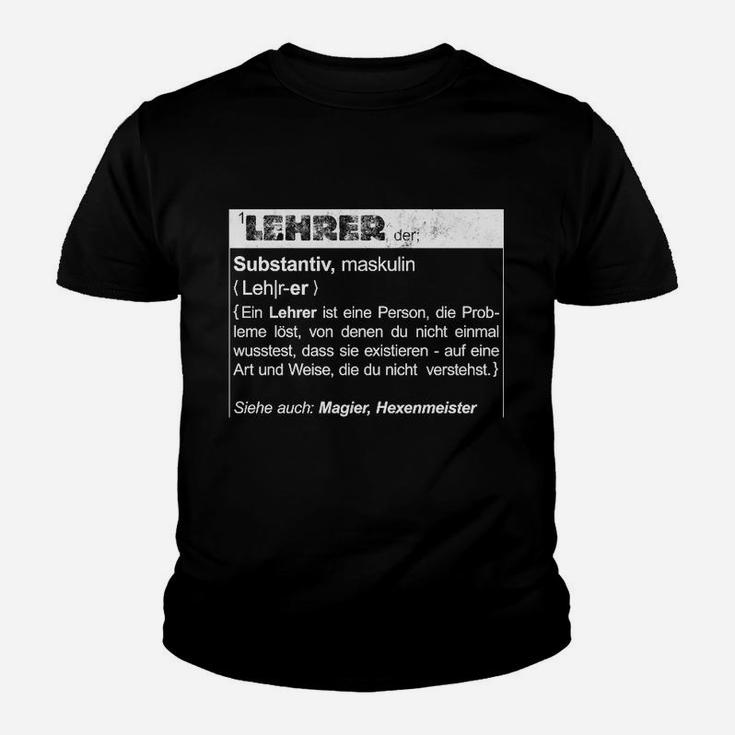 Lustiges Lehrer-Definition Kinder Tshirt, Ideales für Pädagogen