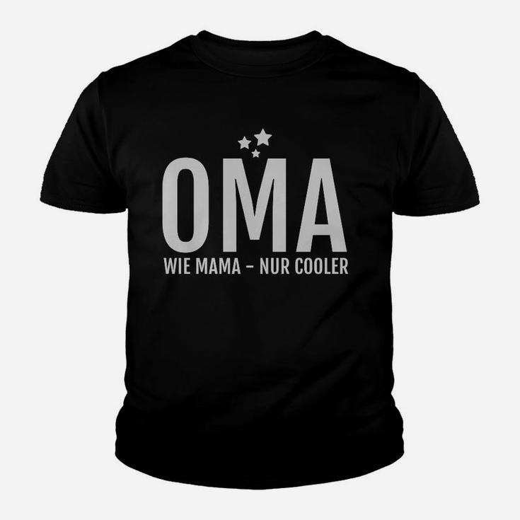 Lustiges Oma Kinder Tshirt Schwarz mit Spruch, Cooler als Mama Tee