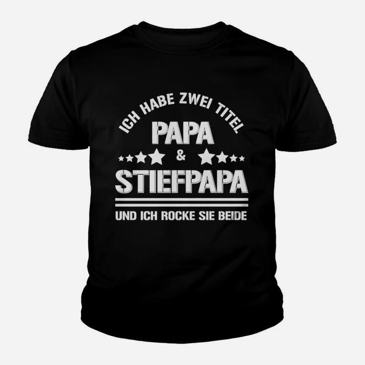 Lustiges Papa & Stiefpapa Kinder Tshirt, Ideales Vatertagsgeschenk