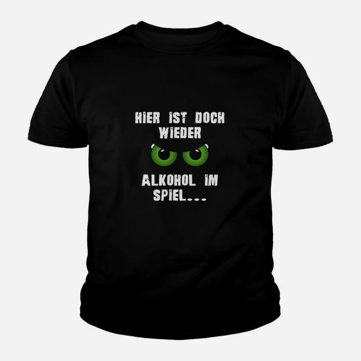 Lustiges Party-Kinder Tshirt Alkohol im Spiel, Spruch Tee für Feste