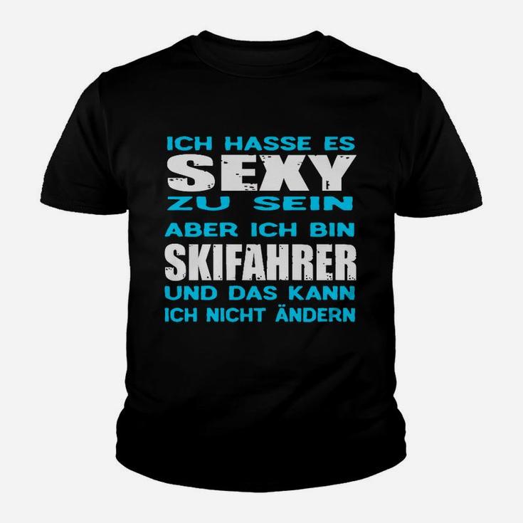Lustiges Skifahrer Kinder Tshirt Sexy zu sein ist hart, doch ich bin Skifahrer - Herren, Schwarz