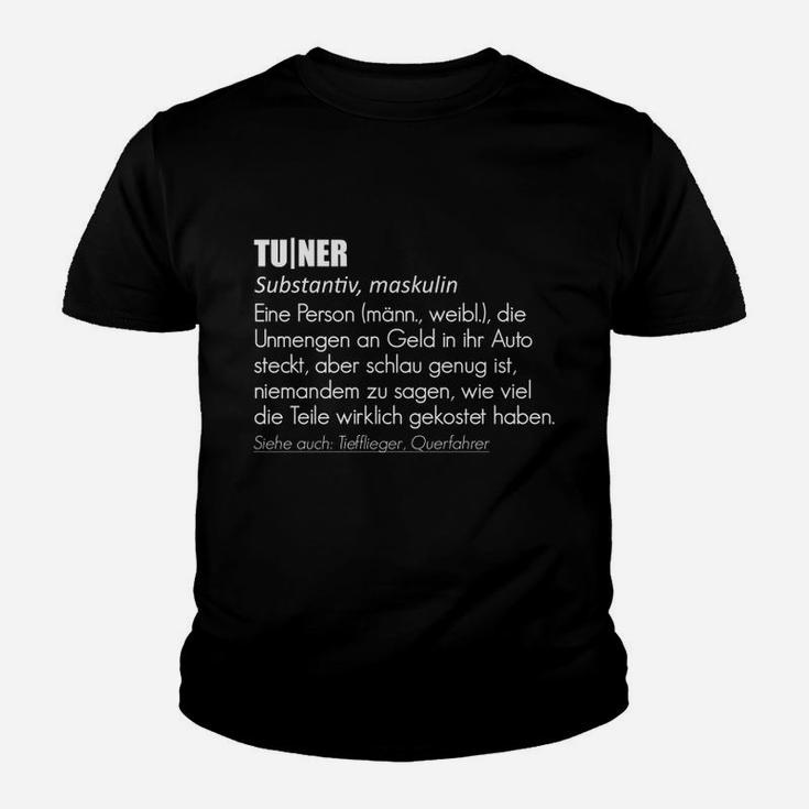 Lustiges TUINER Definitionsshirt für Autoenthusiasten, Automobil Humor Tee Kinder Tshirt