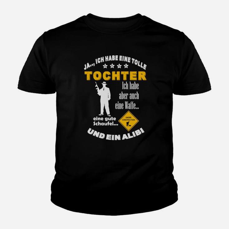 Lustiges Vater-Tochter Kinder Tshirt mit Schaufel-Motiv und Spruch