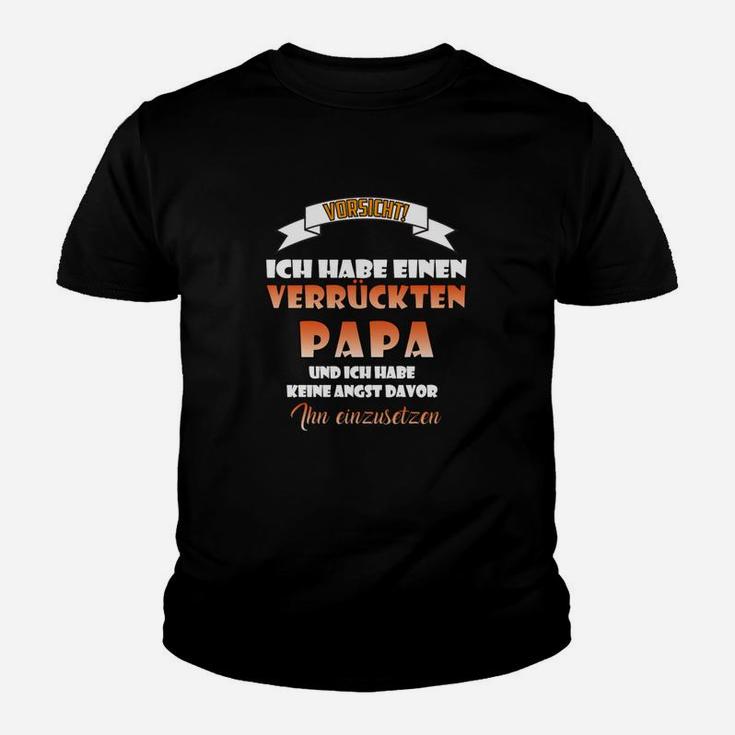 Lustiges Vatertag Kinder Tshirt Verrückter Papa, Spaßiges Hemd für Väter