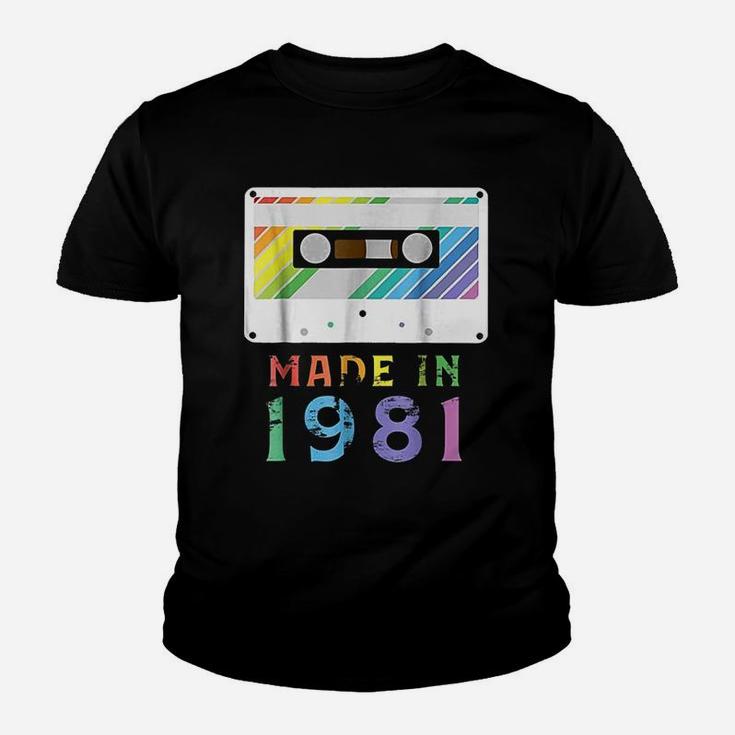 Made In 1981 Funny Retro Vintage Neon Gift Kid T-Shirt