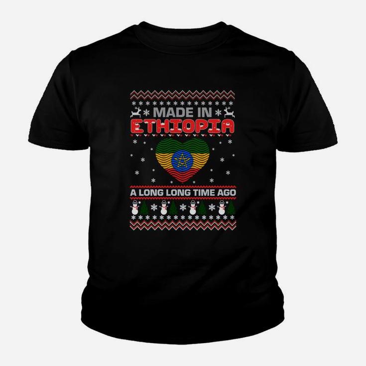Made In Ethiopia Country Christmas Ugly Sweater Kid T-Shirt