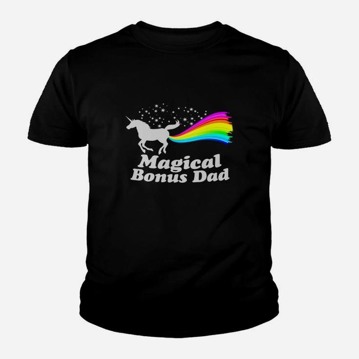 Magical Bonus Dad Unicorn Farting Rainbow T Shirt -funny Tee Black Youth Youth T-shirt