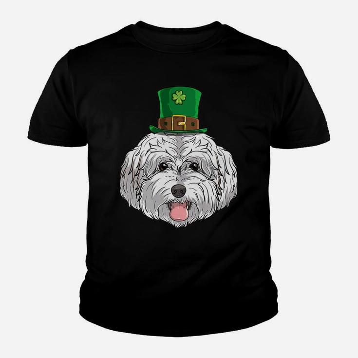 Maltipoo Dog St Patricks Day Leprechaun Puppy Cute Kid T-Shirt