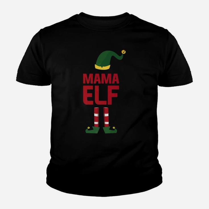Mama Elf Christmas Season Dad Mom Matching Pajama Kid T-Shirt