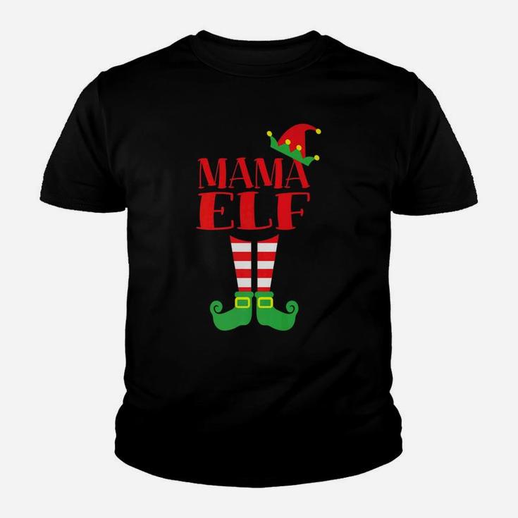 Mama Elf Christmas Season Dads Moms Matching Tee Kid T-Shirt