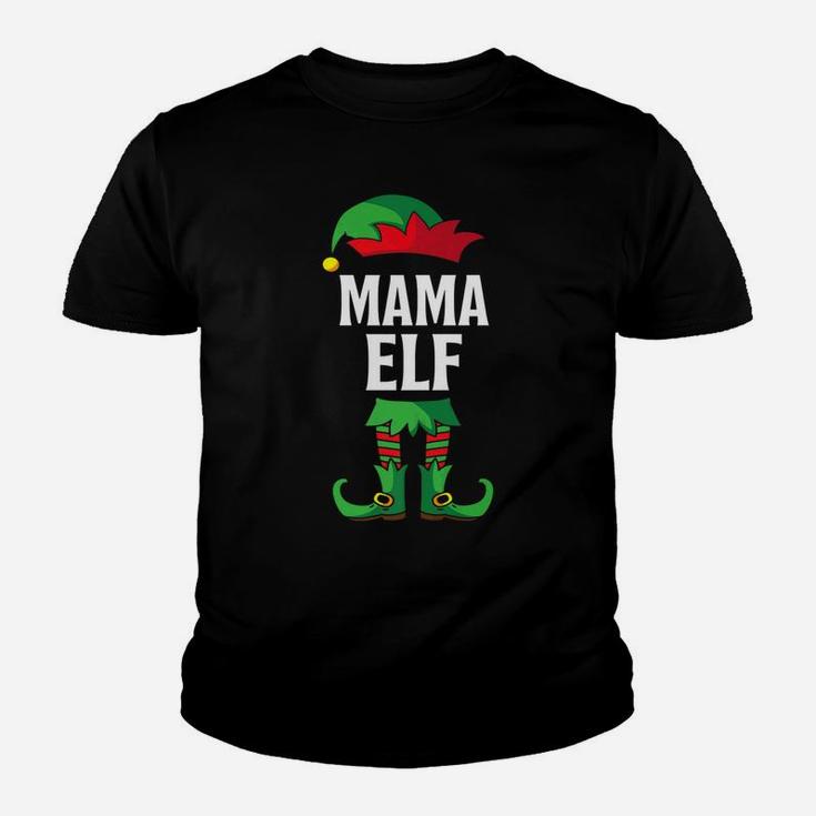 Mama Elf Costume Christmas Holiday Matching Family Kid T-Shirt