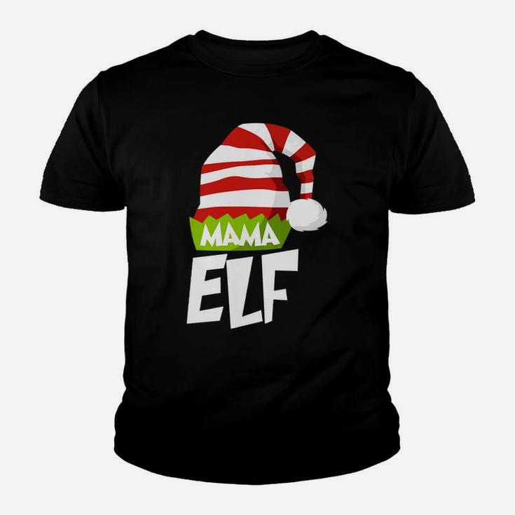 Mama Elf Family Christmas Matching Xmas Pajama Gift Kid T-Shirt