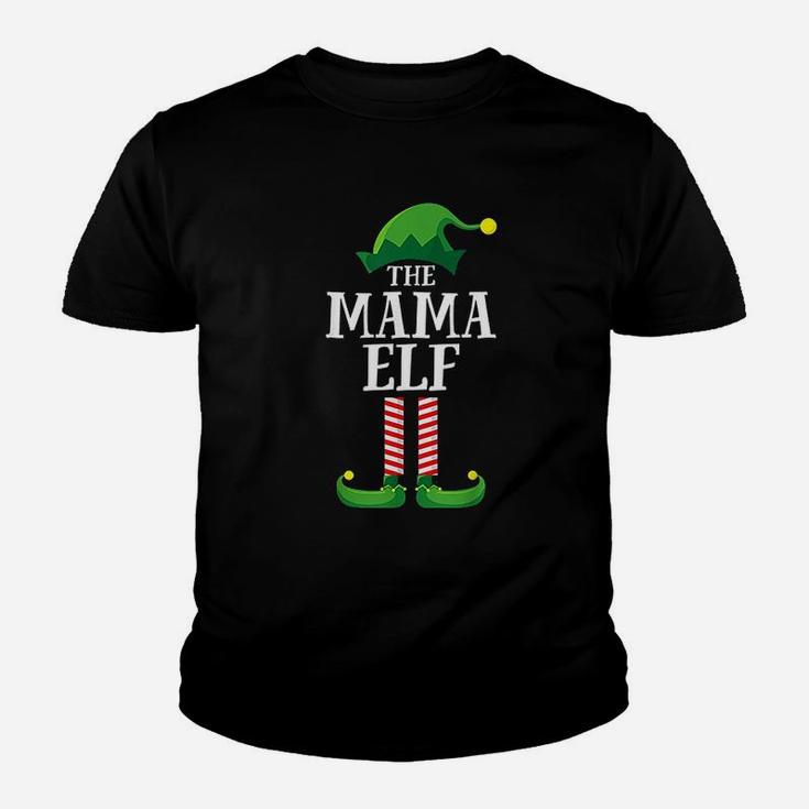 Mama Elf Matching Family Group Christmas Party Kid T-Shirt