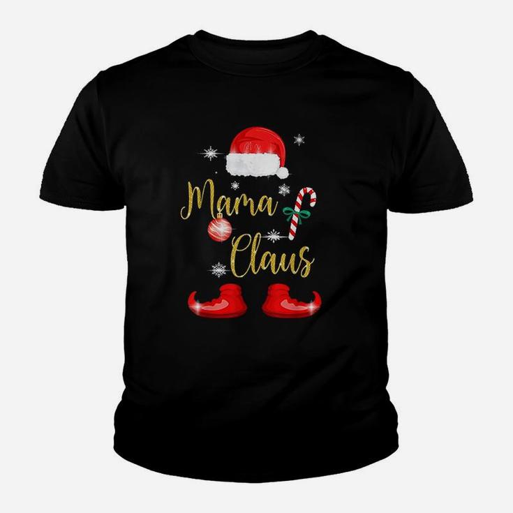 Mama Santa Claus Funny Matching Family Christmas Candy Ball Kid T-Shirt