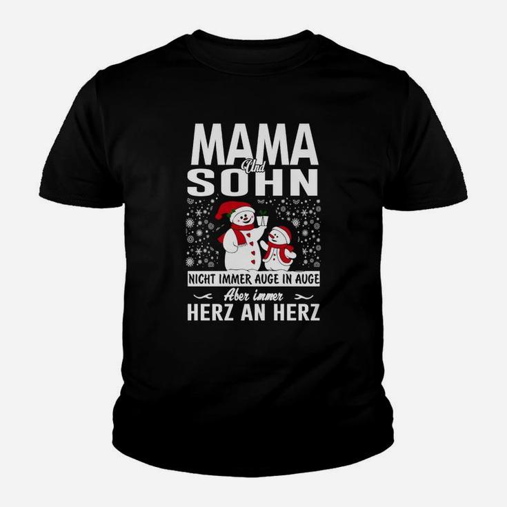 Mama und Sohn Partnerlook Kinder Tshirt, Herz an Herz Design