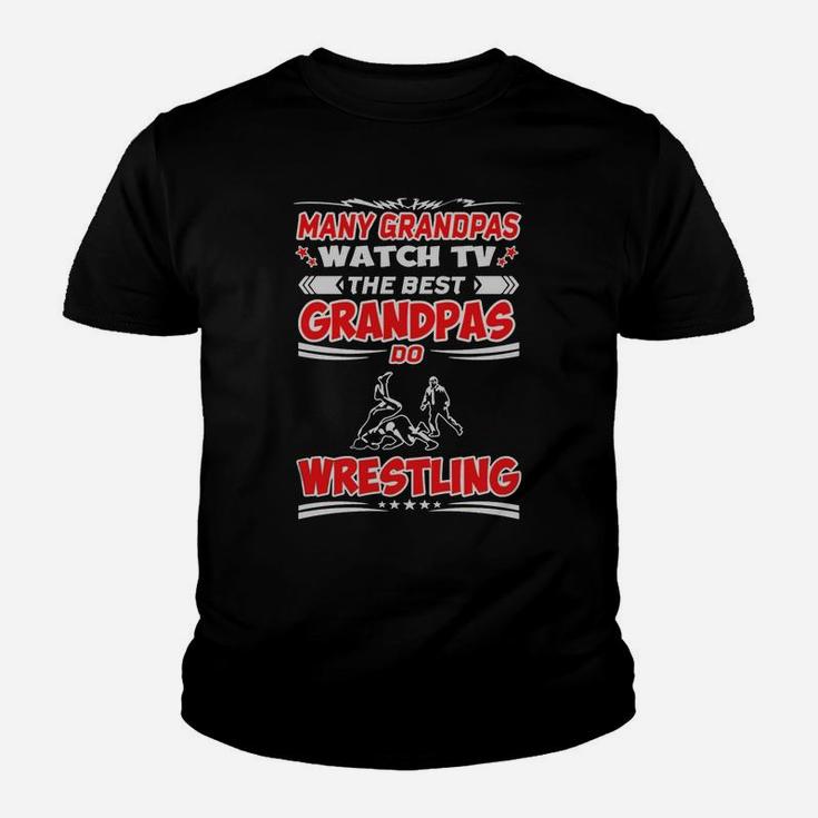 Many Grandpas Watch Tv The Best Grandpas Do Wrestling Kid T-Shirt