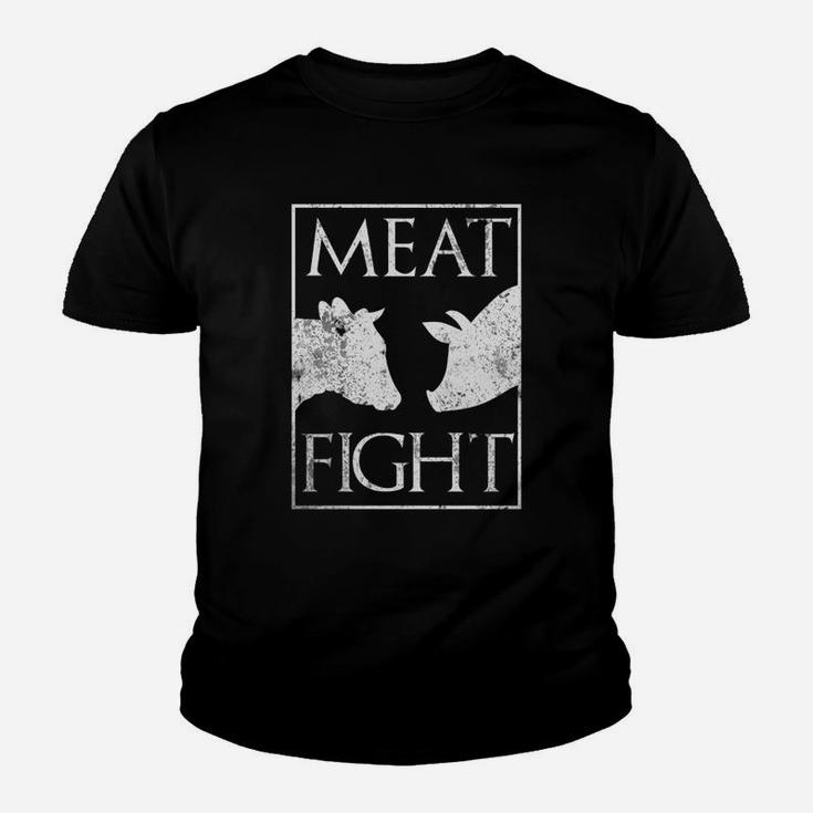 Meat Fight Bbq Pitmaster Cow And Pig T-shirt Kid T-Shirt