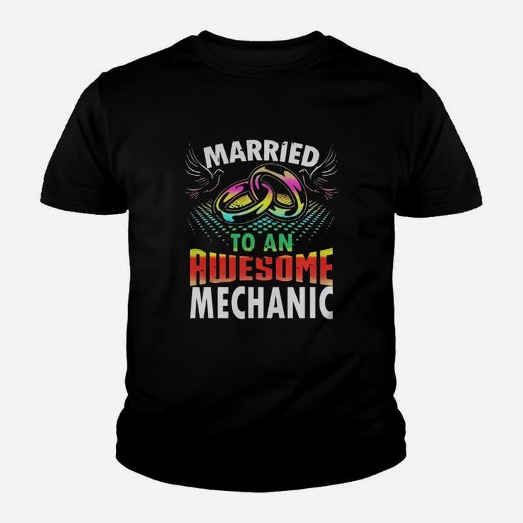 Mechanic Mechanic Tshirt Married Awesome Mechanic Kid T-Shirt