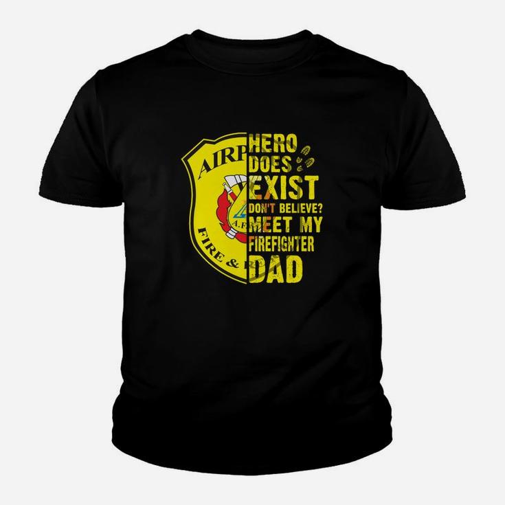 Meet My Airport Firefighter Dad Jobs Gifts Kid T-Shirt