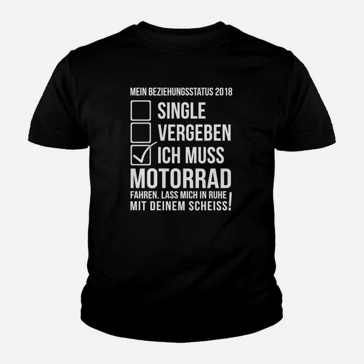 Mein Beziehungsstatus 2018 Motorrad Kinder T-Shirt