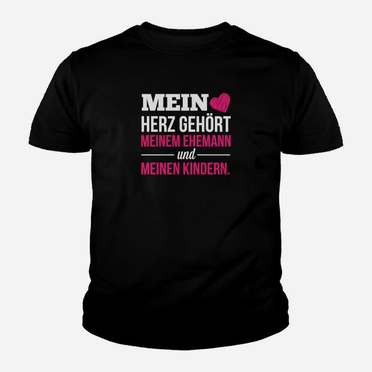 Mein Herz Gehört Meiner Familie Kinder T-Shirt