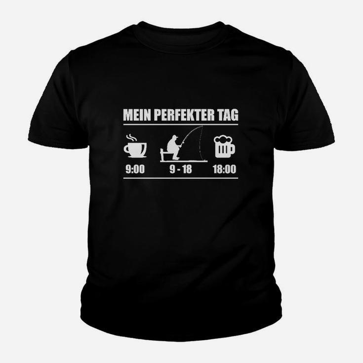 Mein perfekter Tag Kinder Tshirt: Kaffeetasse, Büro, Bier Design