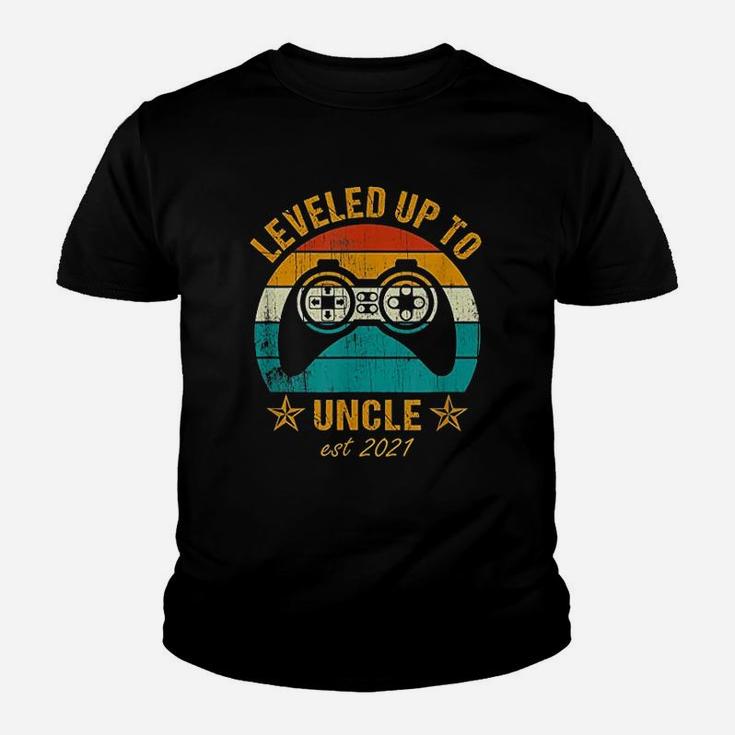 Men Leveled Up To Uncle 2021 Promoted To Uncle Vintage Gamer Kid T-Shirt