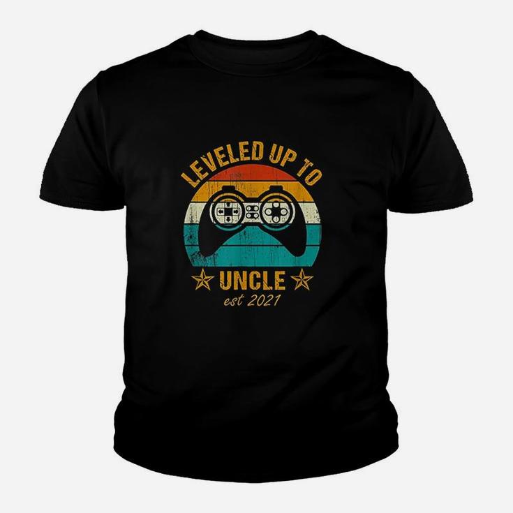 Men Leveled Up To Uncle 2021 Promoted To Uncle Vintage Gamer Kid T-Shirt