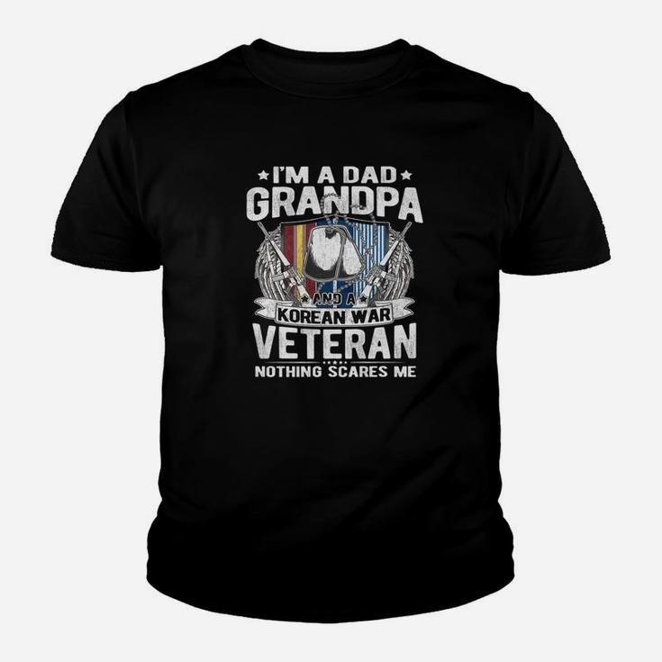 Mens A Dad Grandpa Korean Veteran Nothing Scares Me Proud Vet Premium Kid T-Shirt