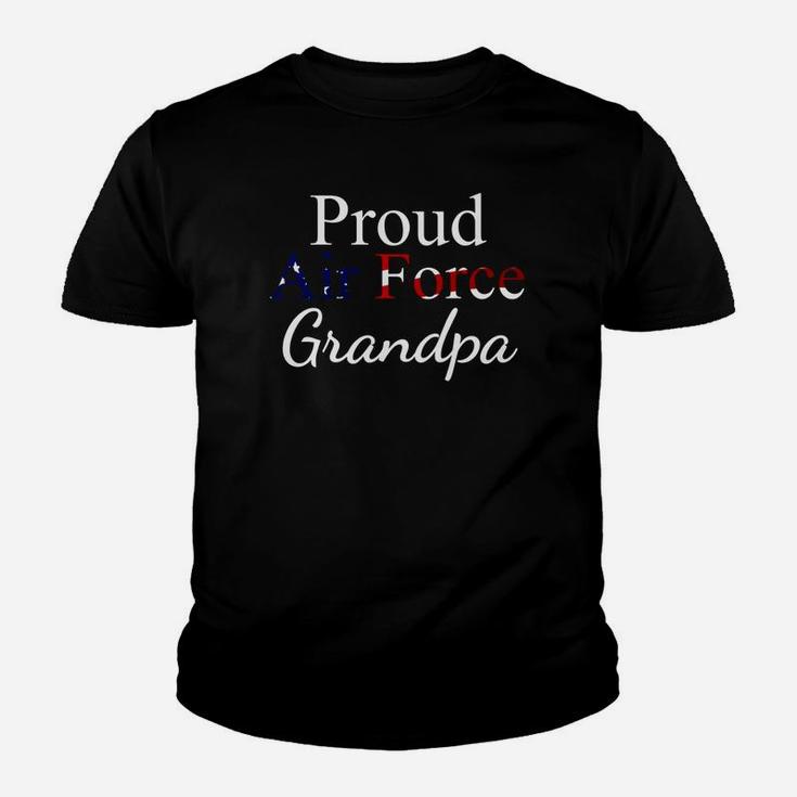 Mens Air Force Papa Gif Proud Us Flag Airman Grandpa Kid T-Shirt
